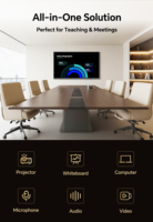 Pizarra Digital Inteligente Yoda de 86 Pulgadas, Portátil, con Pantalla Táctil, Soporte, Pizarra Electrónica Interactiva para el Aula