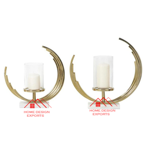 Lot de 3 bougeoirs coniques en métal au design tendance pour décoration de table et de centre de table de mariage - Product Image 4