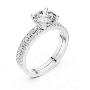 Anillo de Oro Blanco de 14K con Diamante Redondo Cultivado en Laboratorio para Mujer |   Regalo de Aniversario |   Diamante Cultivado Nuevo - Product Image 6