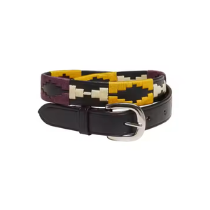 Cinturón deportivo con bordado de cuero de grano superior personalizable, hebilla de alfiler para hombre para jugadores de polo ecuestres y equinos, suministros para montar a caballo - Product Image 2