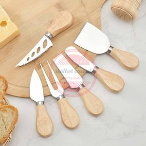 Top vente ensemble de couteaux à fromage en acier inoxydable avec manche en bois pour la cuisine - Product Image 2