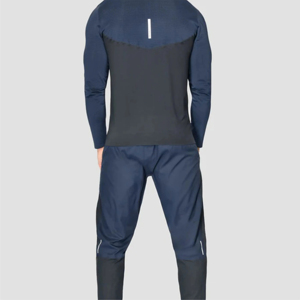 T-shirt de sport à manches longues à séchage rapide avec fermeture éclair 14 pour homme, t-shirt de musculation, t-shirt de sport pour la salle de sport, t-shirt de fitness à col zippé ajusté - Product Image 2