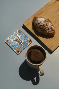 Sous-verres en verre à motif de mosaïque carrée les plus vendus - en stock, réutilisables, écologiques pour les réceptions à domicile et les idées cadeaux - Product Image 4