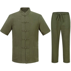 Nouvelle tenue d'arts martiaux unisexe tendance et élégante, équipement de couleur unie - Product Image 1