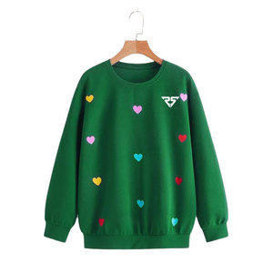 Sudaderas con logotipo personalizado 2023 para mujer, jersey liso de gran tamaño de algodón y poliéster de manga larga, sudadera por sublimación para mujer - Product Image 1