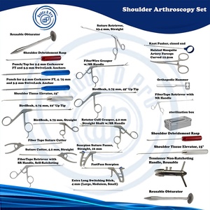Daddy D PRO alemán estándar rodilla hombro cirugía artroscópica conjunto completo instrumento Kit ortopédico hueso quirúrgico CE ISO13485 - Product Image 1