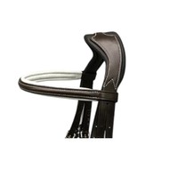 Bridon classique en cuir véritable avec quincaillerie en acier inoxydable, rênes rembourrées douces, fabriqué à la main, réglable, pour l'endurance et la course
