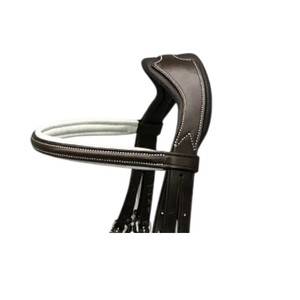 บังเหียนหนังม้าคลาสสิกบุนวมนุ่มทำด้วยมือปรับสีได้สำหรับกีฬาขี่ม้า - Product Image 4