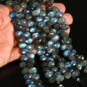 Perles de Labradorite Facettées en Forme de Poire, Perles de Pierre Précieuse de Labradorite Naturelle pour la Fabrication de Bijoux, Fournisseur Indien en Gros - Product Image 5