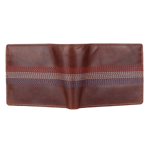 Cartera delgada plegable triple minimalista de cuero genuino RFID para hombre, superventas, diseño corto de moda, bordado de algodón para - Product Image 1