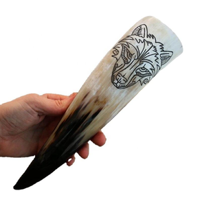 Corne à boire médiévale en agate viking nautique sculptée 100% naturelle écologique sans danger pour l'utilisation alimentaire meilleur prix de l'Inde - Product Image 4