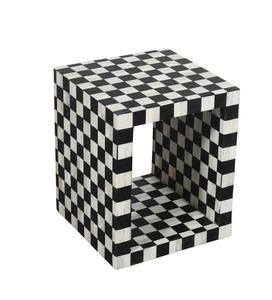 Tabouret ou table d'appoint en incrustation d'os de nacre Conception OEM Personnaliser les meubles de maison décoratifs faits à la main de l'usine indienne directement - Product Image 1