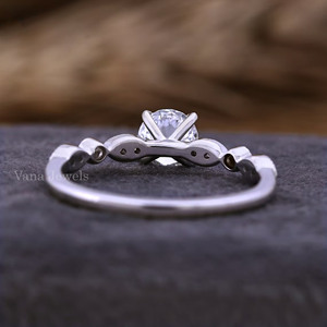 Meilleure vente 0.50 à 2.0 CT bague de fiançailles en diamant de laboratoire rond Unique anniversaire CVD bague en diamant produit à forte demande - Product Image 3