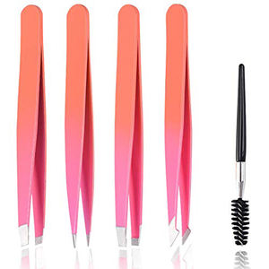 Ensemble d'extensions de cils et de pinces à sourcils en fibre de plasma noir Logo de volume russe Outil de cils en acier inoxydable - Product Image 1