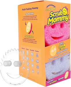 Scrub Daddy 6 éponges de cuisine Scrub Mommy et 1 support à éponges Daddy Caddy - Sans rayures pour la vaisselle et le nettoyage multi-usages - Product Image 3