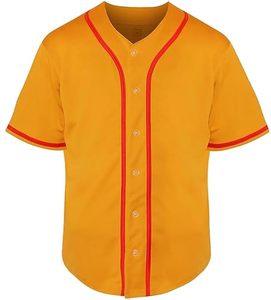 Maillot de baseball vierge chemise en jersey uni à manches courtes uniforme de sport pour hommes femmes (blanc, noir, rouge, bleu, S-3XL) - Product Image 2