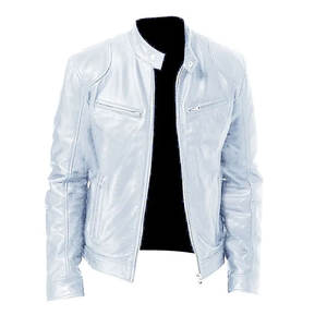 Veste en cuir noir pour hommes de haute qualité nouvelle veste en cuir décontractée d'hiver pour hommes veste en cuir de grande taille - Product Image 4