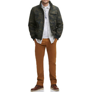 Blouson aviateur en duvet à manches longues pour hommes, avec logo de haute qualité, léger et enduit, à col montant et à bas prix - Product Image 5