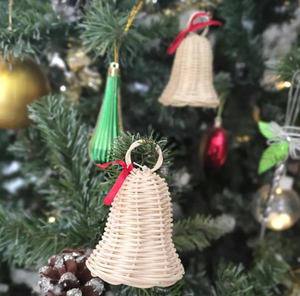 Decoraciones navideñas de bambú tejidas a mano de bajo costo para la venta: árboles, adornos, Cajas de Regalo a granel a precios de mayorista - Product Image 3