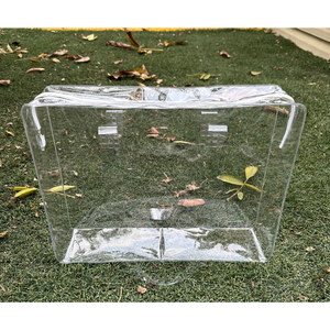 Premium 3-Side Gusset PVC <b>Bag</b> with 3-Side Zipper High-Frequency Welded Handle Clear Plastic Blanket <b>Packing</b> Case Customizable - Product Image 1