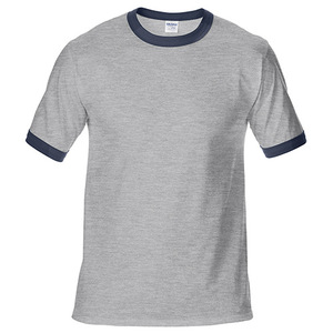 Caaual personnalisé surdimensionné rétro 180gsm 100% coton col rond à manches courtes t-shirt blanc uni sonnerie t-shirt pour hommes - Product Image 6