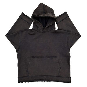 Sweat-shirt personnalisé en molleton français 400 g/m², polyester/coton, ourlet brut, respirant, séchage rapide, style streetwear pour l'hiver, impression numérique - Product Image 4