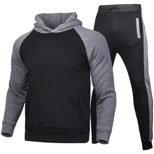 Ropa deportiva de gimnasio con capucha de 2 piezas ecológica para hombre, chándal para primavera, otoño, invierno, deporte, Jogging, clima cálido, ropa de calle - Product Image 1