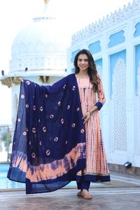 Conjunto de Kurta/Kurti Étnico de Algodón con Estampado a Mano para Mujer, Ropa Tradicional India, para Fiestas y Eventos, de Secado Rápido y Elástico, TheFabira - Product Image 6