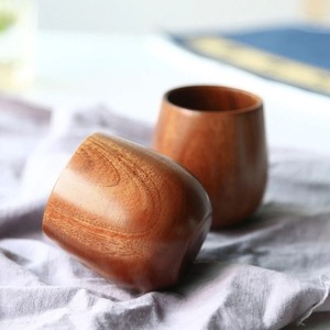 Eco-friendly acacia coffee mug custom sizes wood teacup handcrafted <b>wooden</b> mugs drinking <b>cups</b> - Product Image 5