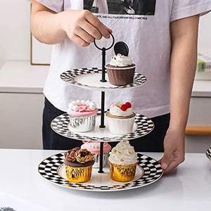 Support à gâteau en métal de meilleure qualité Tendance Design Forme ronde Vaisselle de mariage de grande taille Support à gâteau en métal de l'Inde - Product Image 6