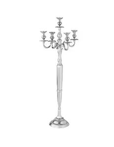 Candelabros de piso de lujo modernos, centro de mesa, candelabros de aluminio blanco de 5 brazos de Metal alto para decoración de boda - Product Image 4