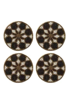 Juego de posavasos con bordado de cuentas, diseño de fresa, 4 posavasos, diseñador elegante para Decoración de mesa de té Premium, lo último - Product Image 2