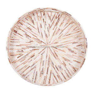 Роскошные круглые подносы ручной работы с перламутром, великолепные уникальные настольные подносы, высококачественный домашний декоративный сервировочный поднос