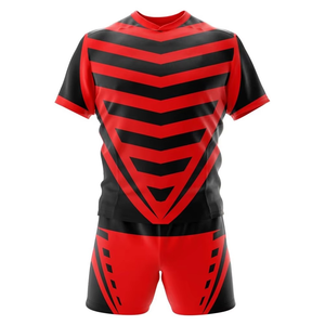 Ensemble maillot et short de rugby personnalisés, uniforme d'équipe de rugby entièrement sublimé, kit de performance à séchage rapide, OEM ODM - Product Image 2
