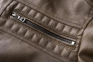 Veste en cuir grande taille de haute qualité pour hommes, vêtements d'extérieur coupe-vent, fermeture à glissière, vêtements de course automobile respirants - Product Image 5