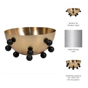 ชามตกแต่งทรงกลมสีทอง ดีไซน์หรูหรา สำหรับตกแต่งโต๊ะอาหาร ห้องนั่งเล่น และจัดงานต่างๆ จากประเทศอินเดีย - Product Image 4