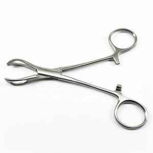 Pince à tissus Lane 1x2 dents qualité allemande instruments chirurgicaux en acier inoxydable lane serviette pince réutilisable outils médicaux chirurgical - Product Image 4