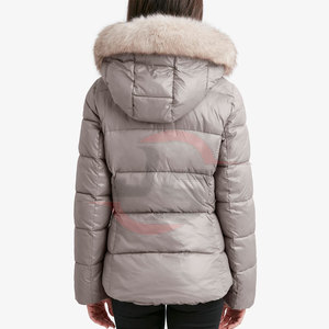 Chaqueta acolchada de invierno de talla grande para mujer con diseño de punto transpirable, cuello levantado, sombrero desmontable, Nailon/poliéster, precio de venta superior - Product Image 2