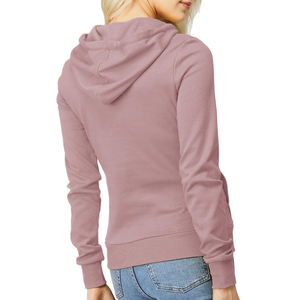 Pull à capuche oversize en tricot uni pour femme, design unique, 100 % coton épais, vente directe usine - Product Image 2