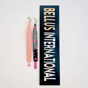 Pinzas de pestañas de volumen de microfibra de 90 grados, herramientas de extensión de pestañas con logotipo personalizado y embalaje para uso profesional - Product Image 3