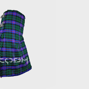 นาฬิกาสีดำของผู้ชายผ้าตาหมากรุกลายสก็อตกระโปรงพับจีบทำจากอะคริลิคเครื่องดนตรีหนัง - Product Image 2