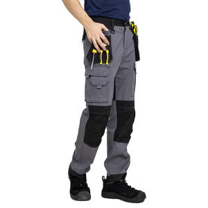 Wholesale Mens Casual Cargo <b>Work</b> <b>Trousers</b> Multi-<b>Pocket</b> Canvas Pant <b>with</b> <b>Holster</b> & Kneepad <b>Pockets</b> OEM - Product Image 1