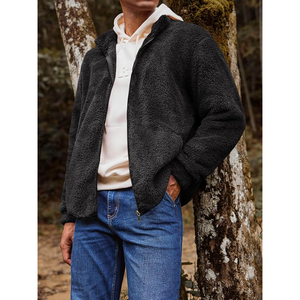 แจ็กเก็ตซับในผ้าเชอร์ปาเฮฟวี่เวทของผู้ชายที่มีปลอกด้านนอกที่ทนทานให้ความอบอุ่นสูงสุดสำหรับสภาพอากาศหนาวเย็นและกิจกรรมกลางแจ้ง - Product Image 3