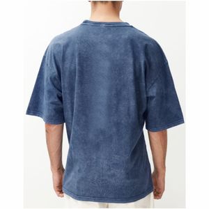 เสื้อยืดสำหรับผู้ชายวินเทจเฮฟวีเวตสตรีทแวร์เสื้อยืดโอเวอร์ไซส์พิมพ์ลายกราฟิกเสื้อยืดซักกรด - Product Image 5