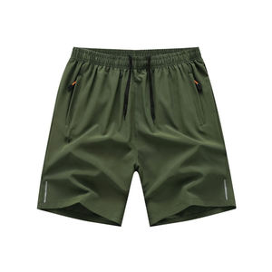 2025กางเกงบอร์ดขาสั้นสำหรับผู้ชายกางเกงขาสั้นแบบลำลองสีพื้นกันรอยยับสำหรับผู้ชาย - Product Image 5