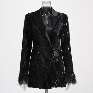 2025 Blazer de negocios de oficina para mujer, moda, ajustado, cuello vuelto, manga larga, Color sólido, transpirable - Product Image 3