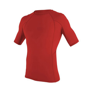 Camisa de natación con Logo personalizado para hombre, camisa de Fitness de alta calidad con estampado de manga corta MMA, protector contra sarpullido, venta al por mayor - Product Image 5
