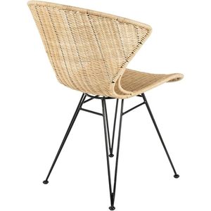 Respaldo de silla de comedor de roble macizo, diseño de ratán marrón para granja, salas de estar contemporáneas, restaurantes, hogar, oficina, uso al aire libre - Product Image 4