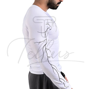 Camisetas de Compresión Personalizadas al por Mayor para Hombre, Capa Base de Poliéster de Secado Rápido de 220 g, Impresión Digital, Manga Larga, Camisetas Deportivas para Entrenamiento - Product Image 3