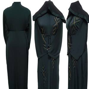 Abaya Farasha Jalabiya en soie à devant ouvert pour femmes, anti-rides, dernier design de vêtements de prière musulmans traditionnels - Product Image 1